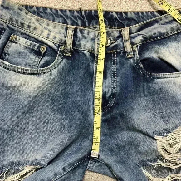 Just R Jeans Embellished Destroyed Distressed Holes - Picture 3 of 10